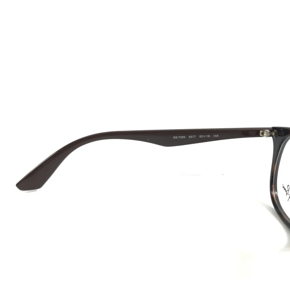 Ray-Ban Eyeglasses Frames RB7085 5577 Brown Tortoise Square Full Rim 52-19-145